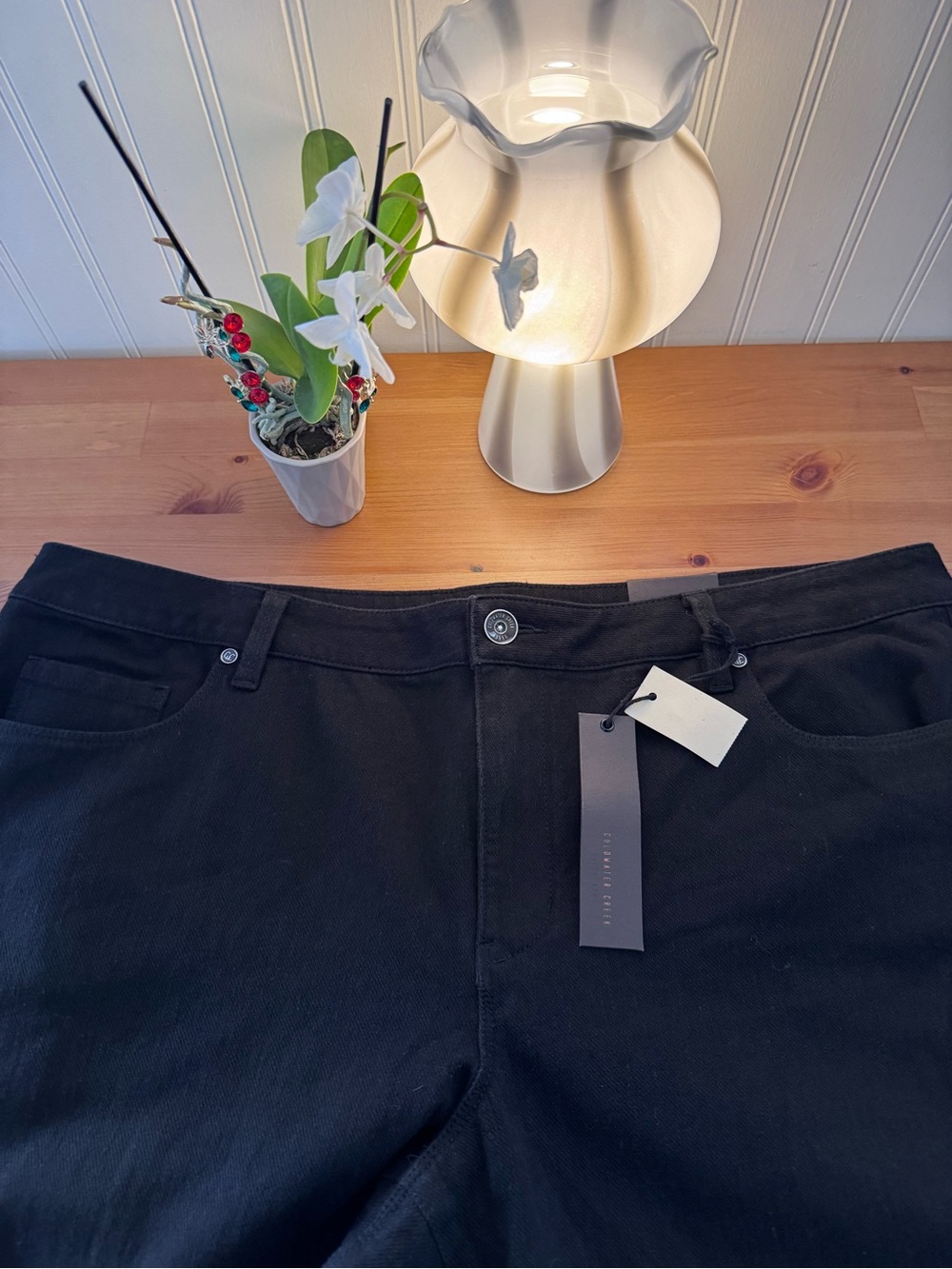 Coldwater Creek Black Bootcut Knit Jeans Size 20 New With Tags
